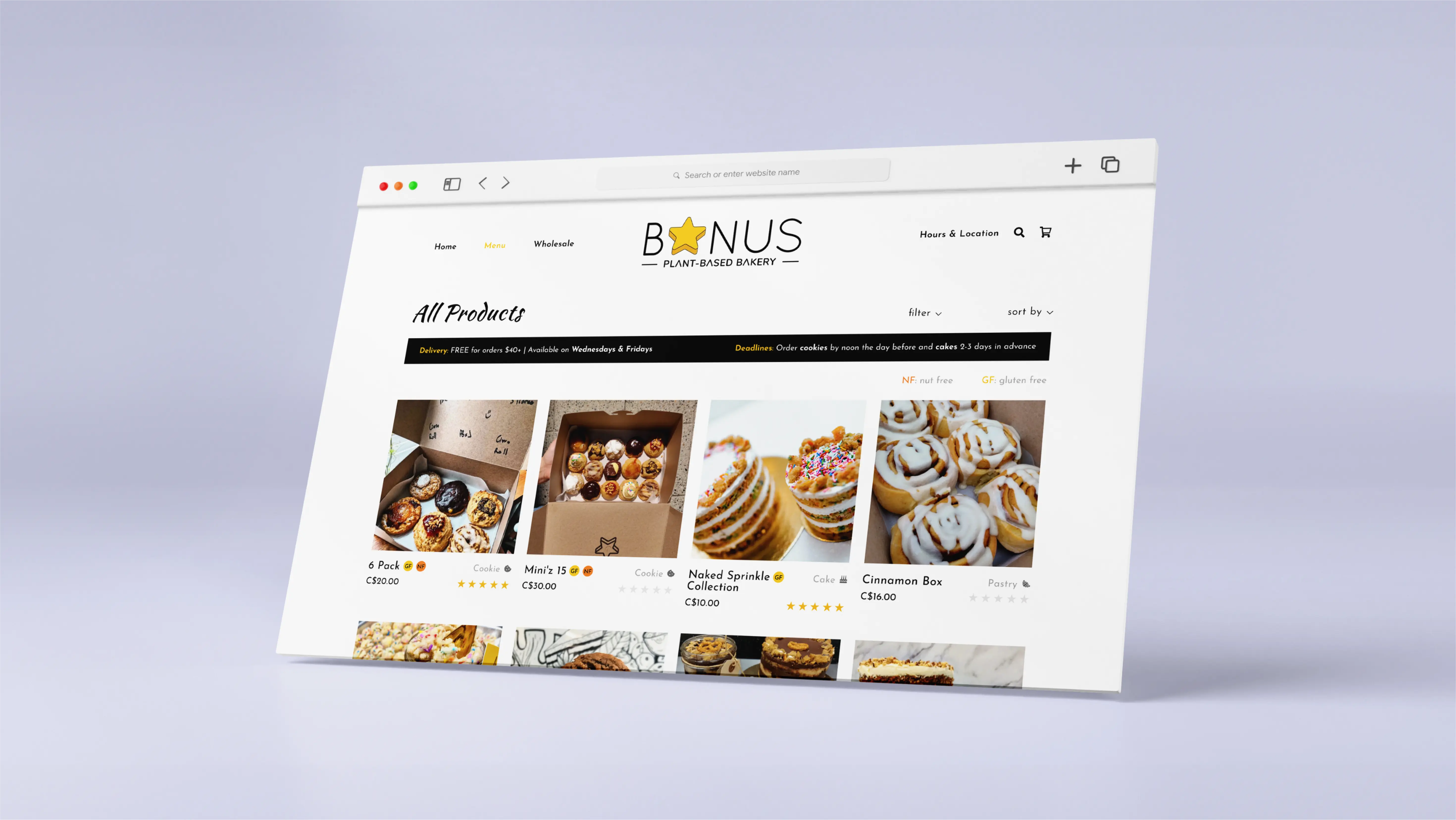 Case Study: Bonus Bakery Website Redesign
