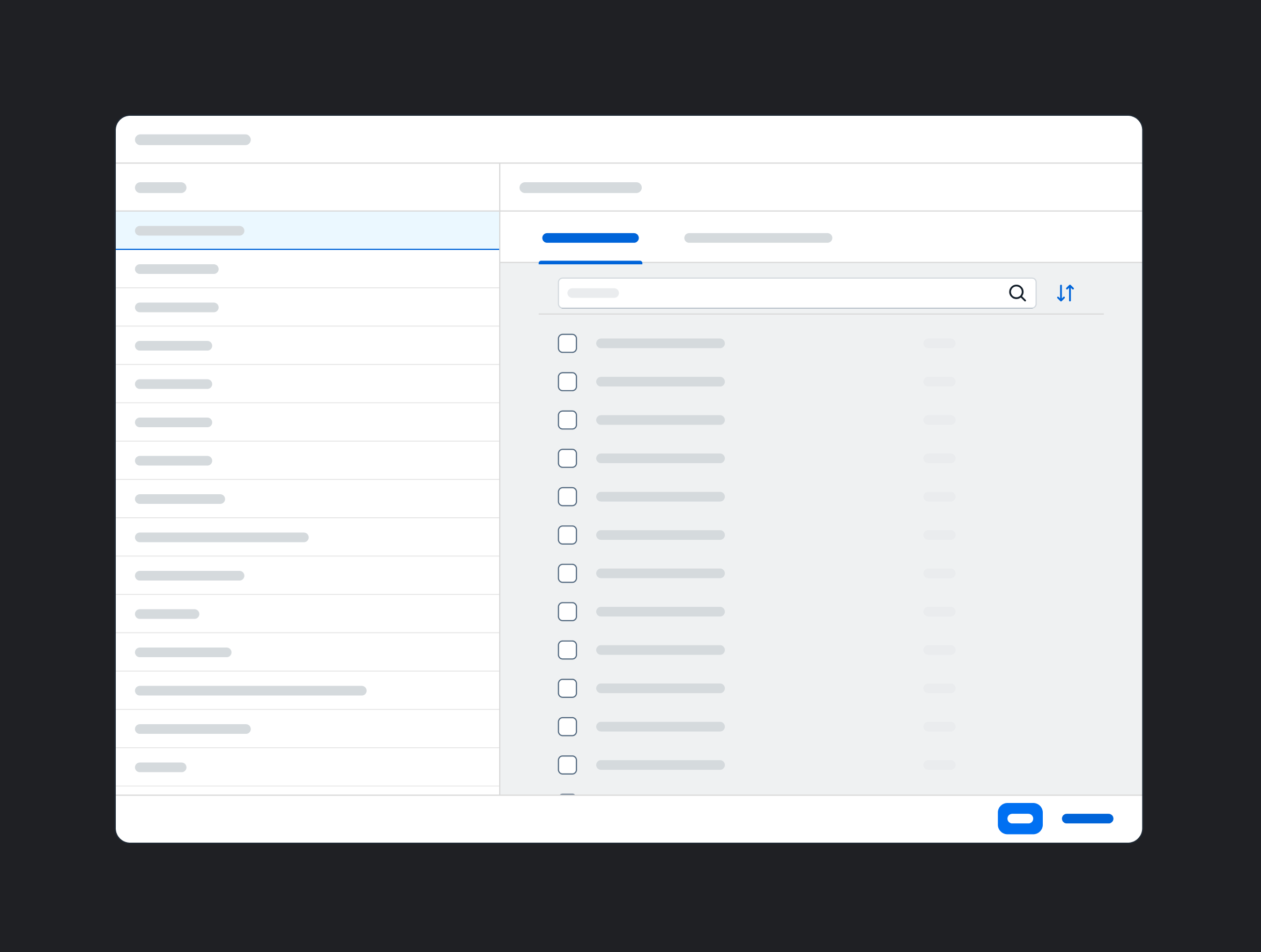 Filter Settings Dialog component